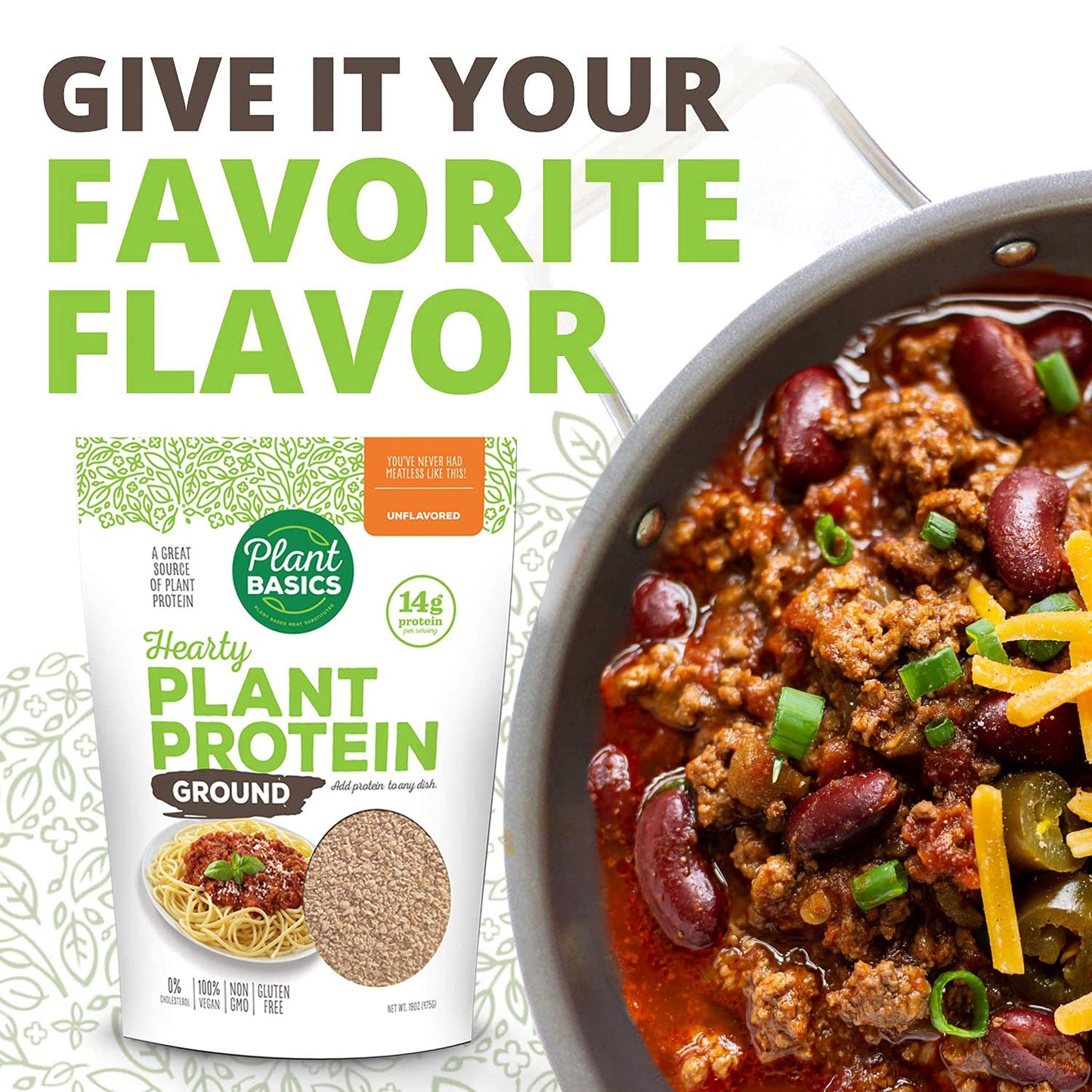 Hearty Plant Protein - Unflavored Ground, 1 lb. bag