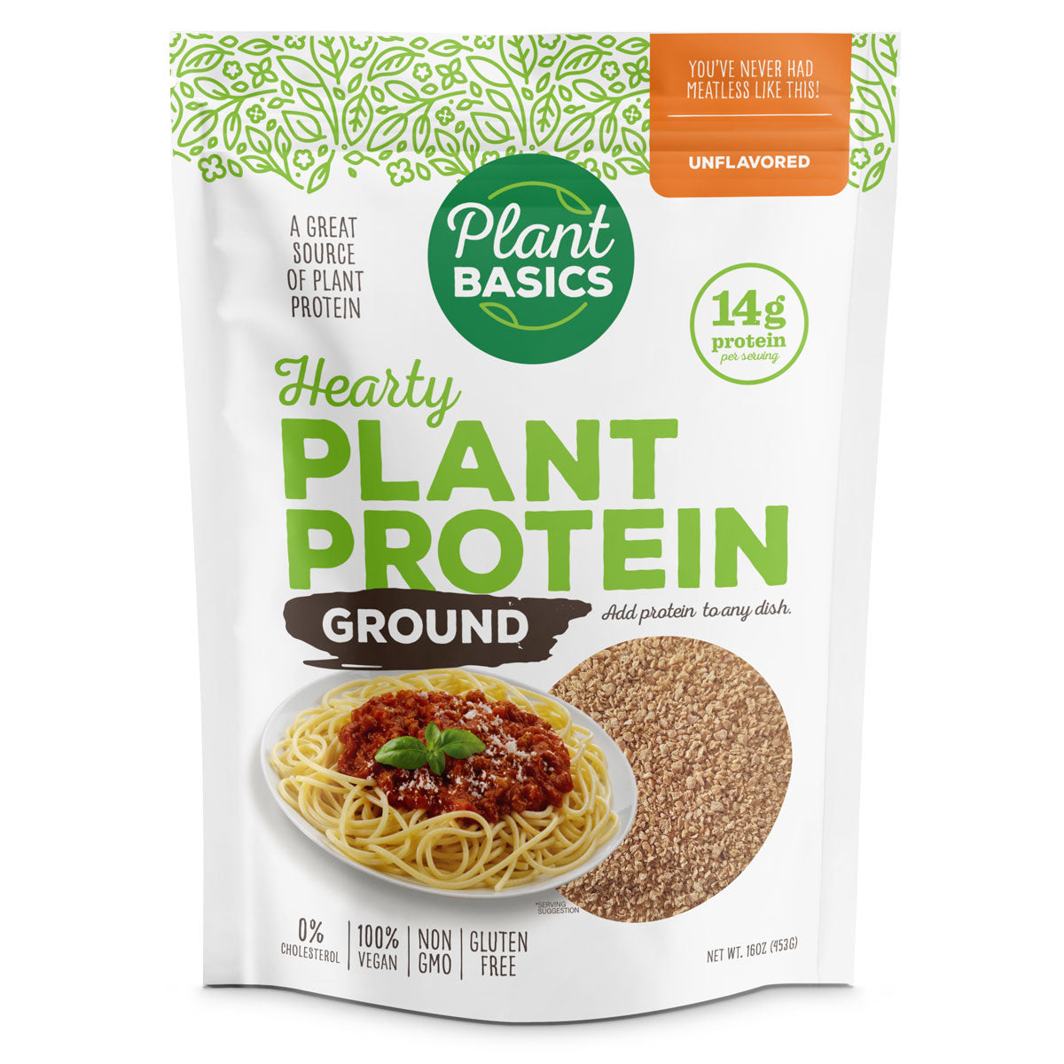 Hearty Plant Protein - Unflavored Ground, 1 lb. bag