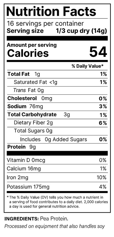 Hearty Plant Protein - Unflavored Crumbles, 8 oz. bag